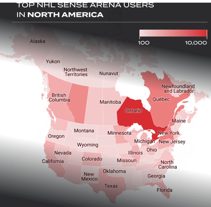 Sense Arena usage map